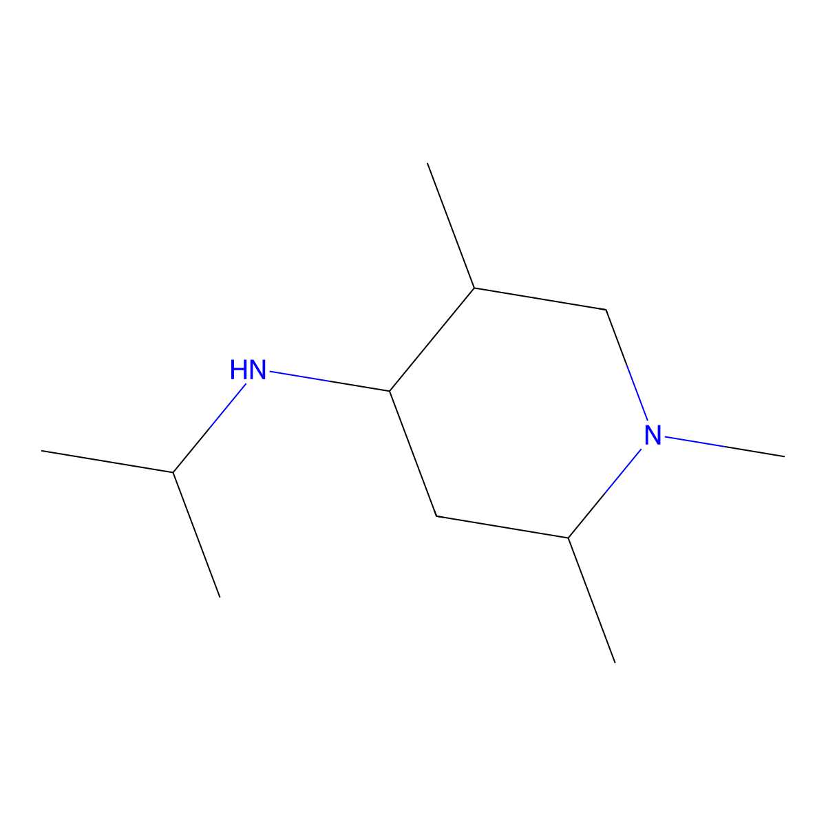 1,2,5-trimethyl-N-(propan-2-yl)piperidin-4-amine molecular structure, CAS 1218045-65-8