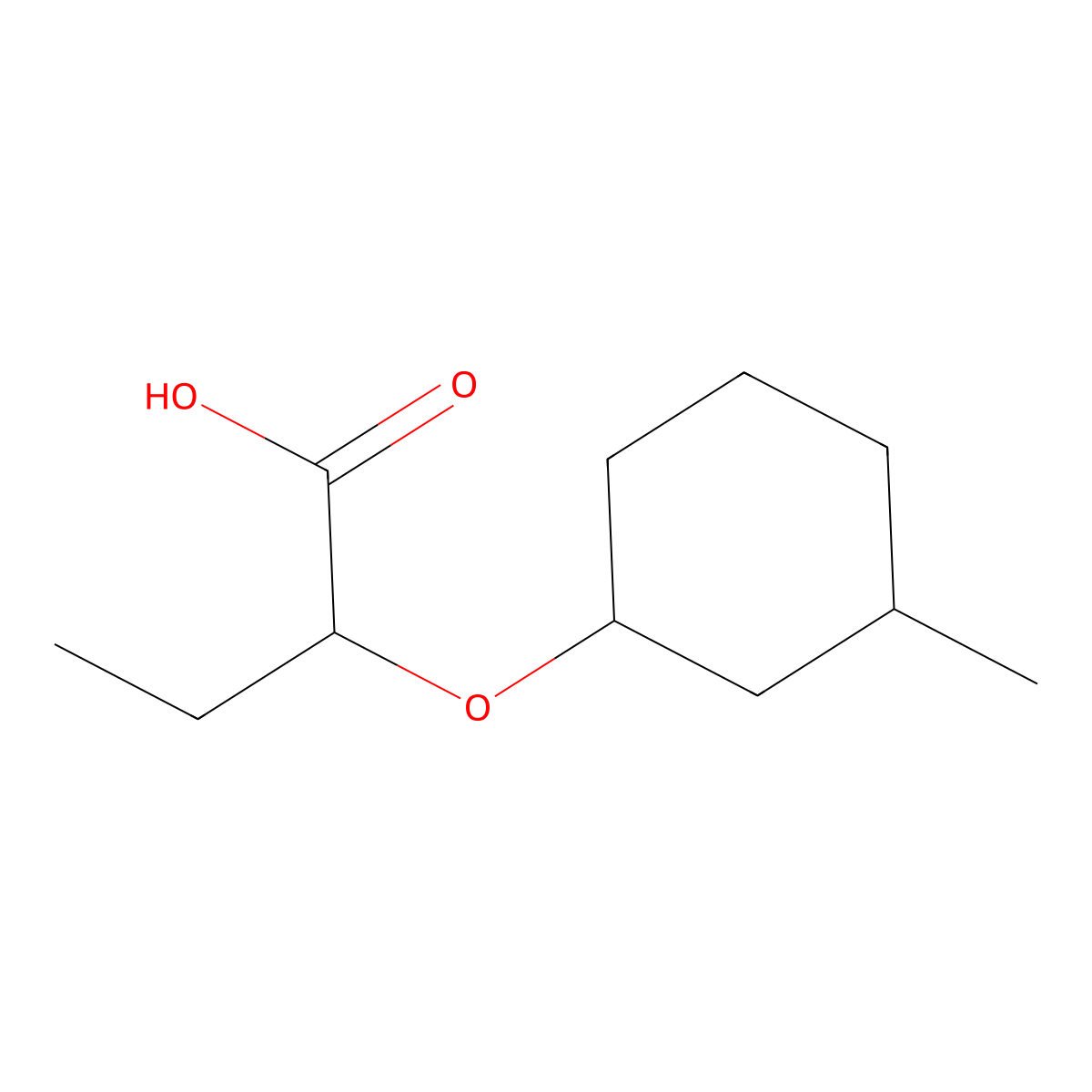 2-[(3-Methylcyclohexyl)oxy]butanoic acid molecular structure, CAS 1218052-49-3