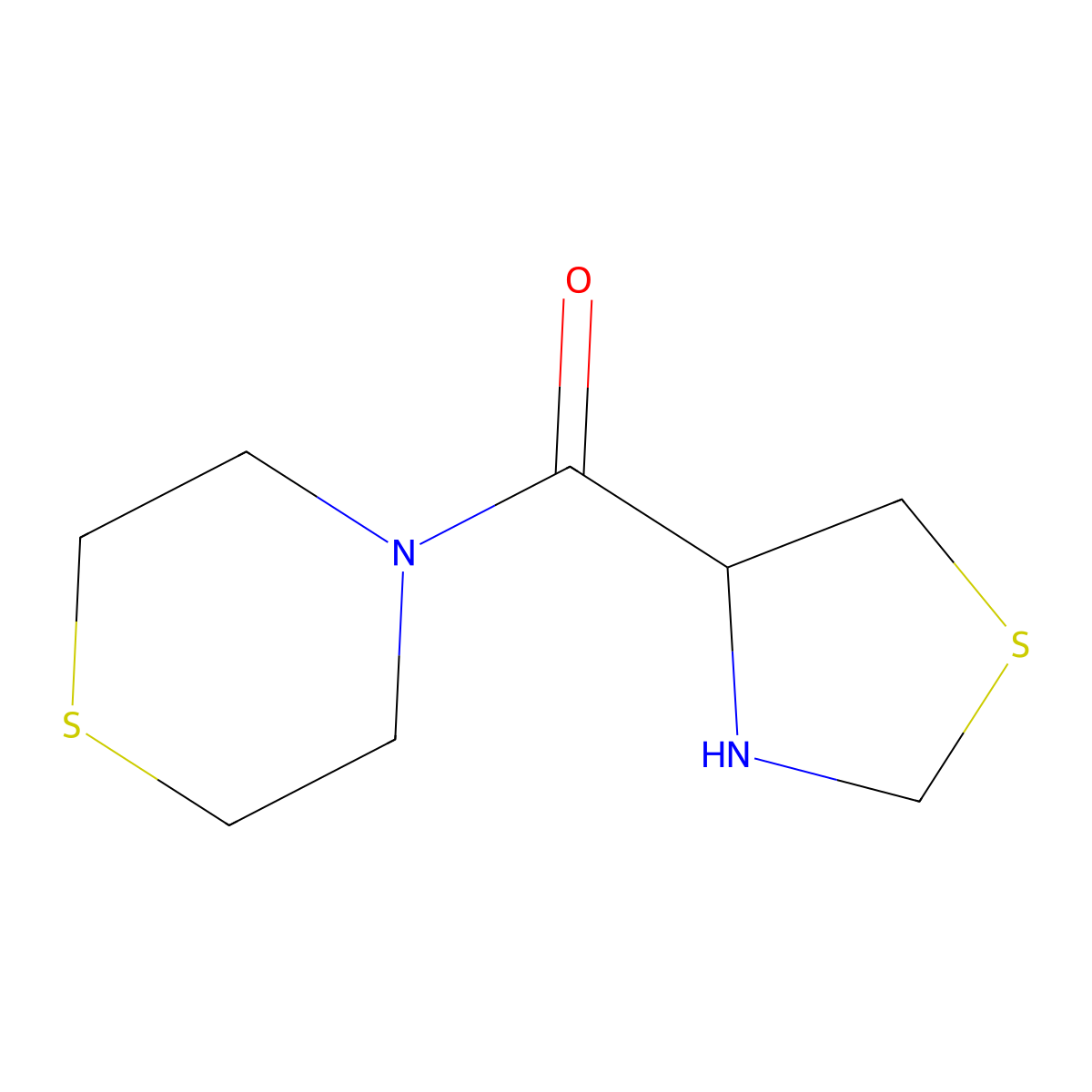 Thiazolidin-4-YL(thiomorpholino)methanone molecular structure, CAS 1218057-43-2