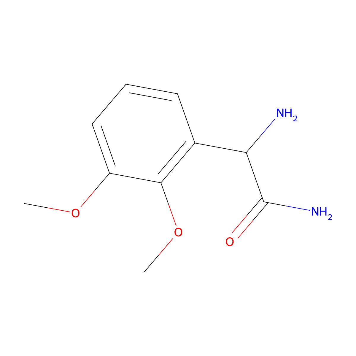 2-Amino-2-(2,3-dimethoxyphenyl)acetamide molecular structure, CAS 1218057-47-6
