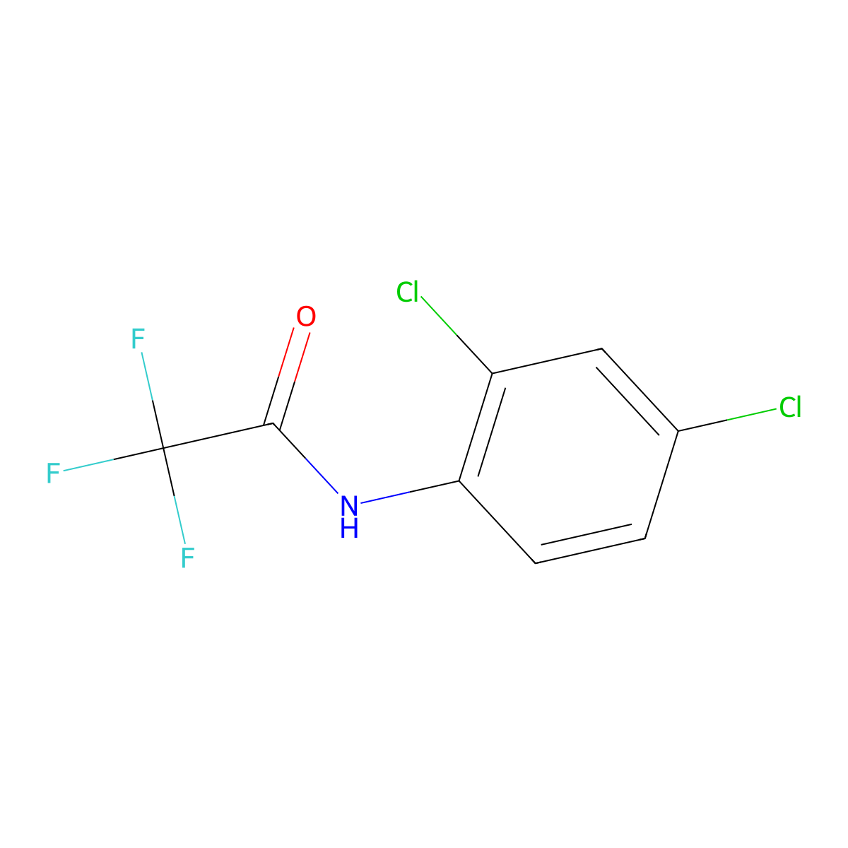 N-(2,4-dichlorophenyl)-2,2,2-trifluoroacetamide molecular structure, CAS 121806-47-1