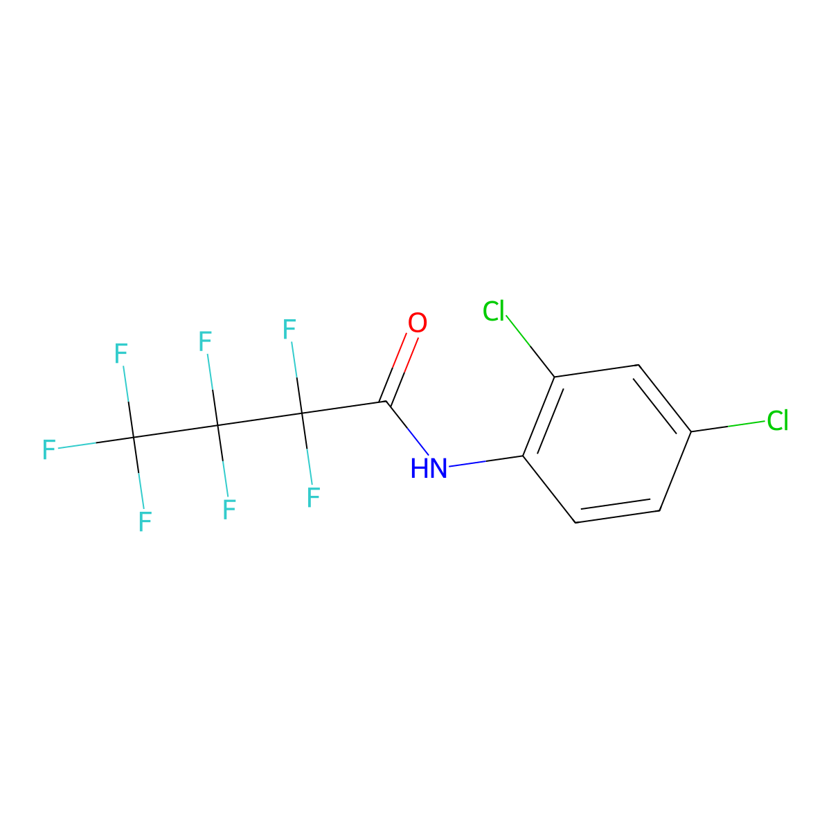 N-(2,4-Dichlorophenyl)-2,2,3,3,4,4,4-heptafluorobutanamide molecular structure, CAS 121806-66-4