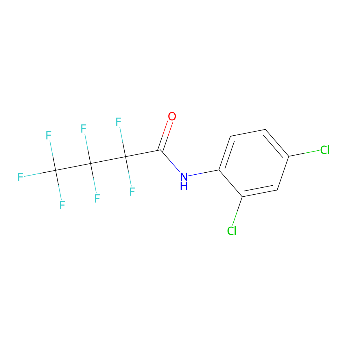 N-(2,4-Dichlorophenyl)-2,2,3,3,4,4,4-heptafluorobutanamide molecular structure, CAS 121806-66-4
