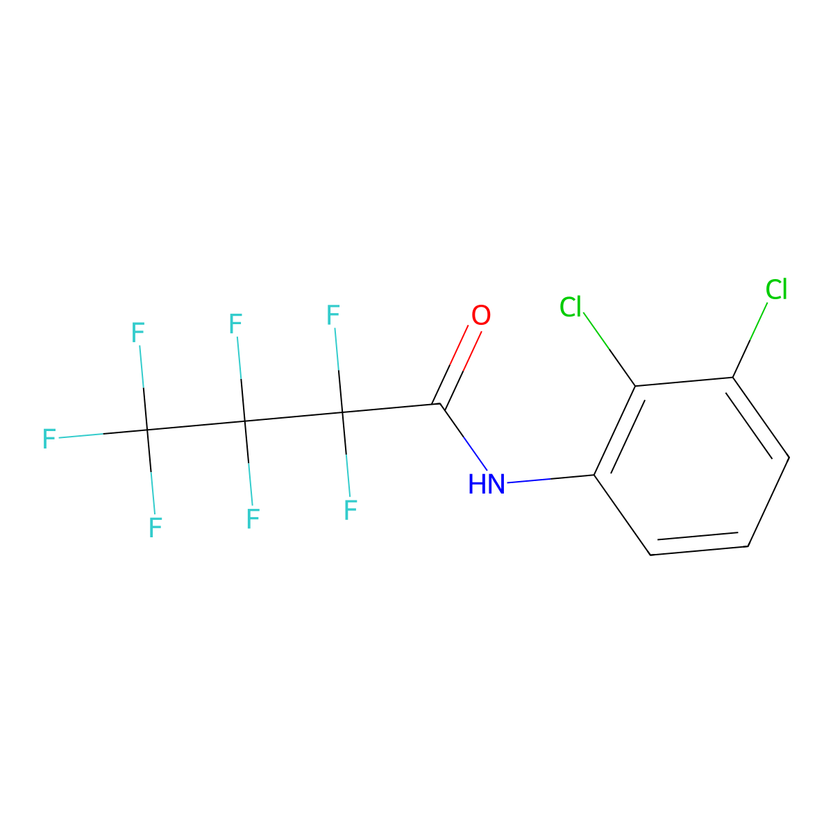 N-(2,3-Dichlorophenyl)-2,2,3,3,4,4,4-heptafluorobutanamide molecular structure, CAS 121806-68-6