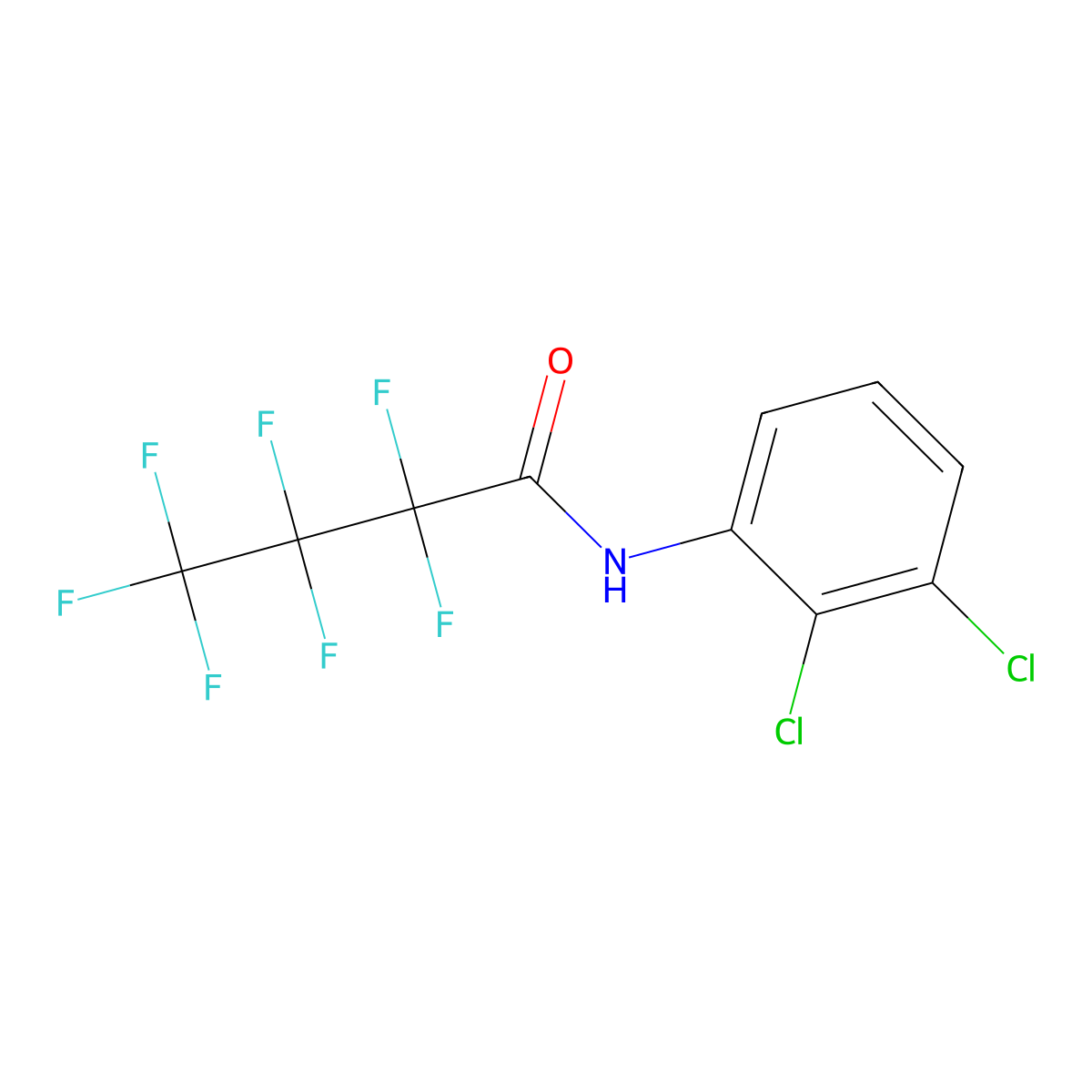 N-(2,3-Dichlorophenyl)-2,2,3,3,4,4,4-heptafluorobutanamide molecular structure, CAS 121806-68-6