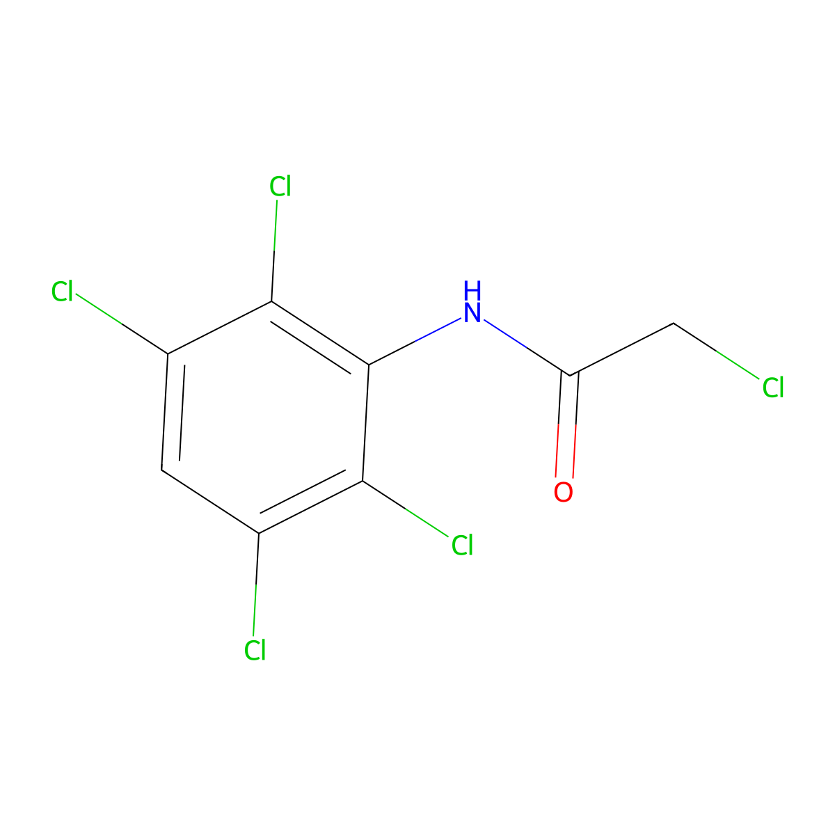 2-Chloro-N-(2,3,5,6-tetrachlorophenyl)acetamide molecular structure, CAS 121806-76-6