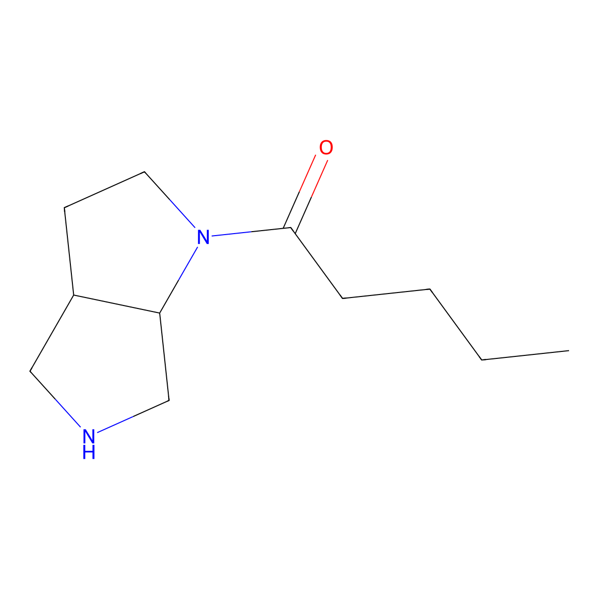 1-(cis-Hexahydropyrrolo[3,4-b]pyrrol-1(2H)-yl)pentan-1-one molecular structure, CAS 1218062-48-6