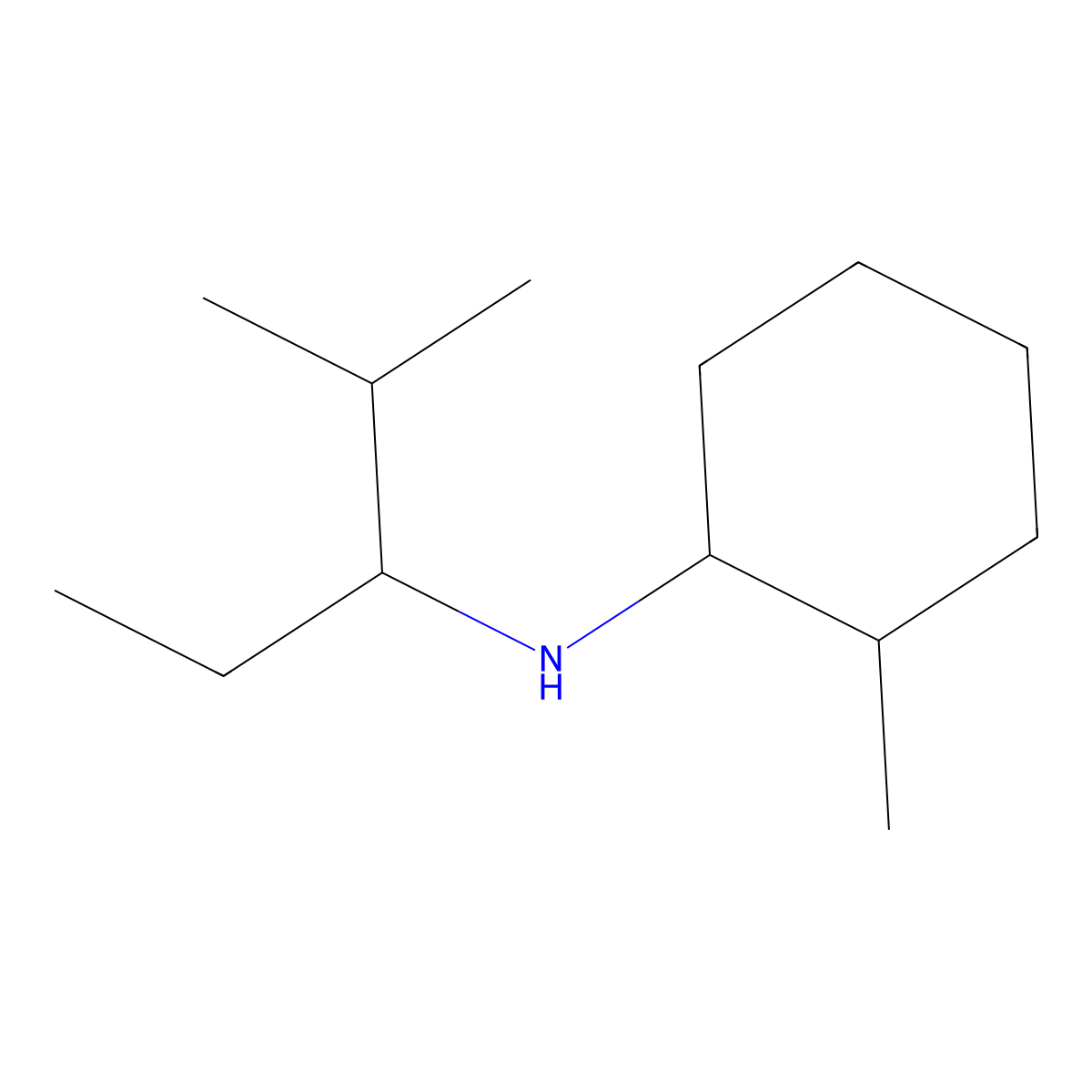 2-methyl-N-(2-methylpentan-3-yl)cyclohexan-1-amine molecular structure, CAS 1218063-08-1