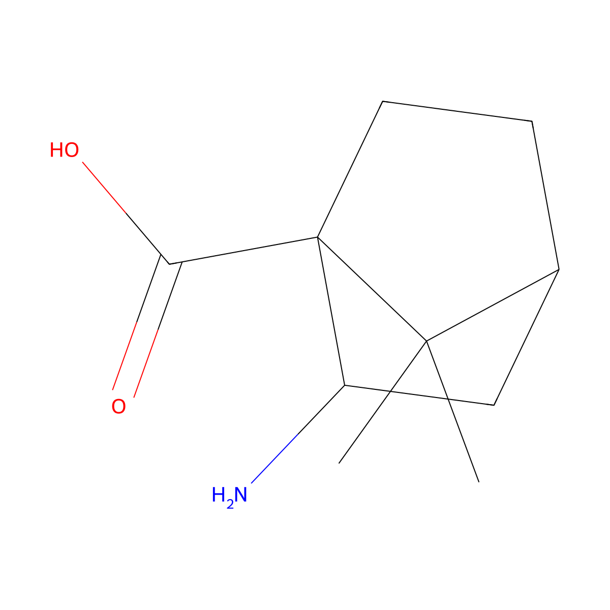 2-Amino-7,7-dimethylbicyclo[2.2.1]heptane-1-carboxylic acid molecular structure, CAS 1218068-51-9