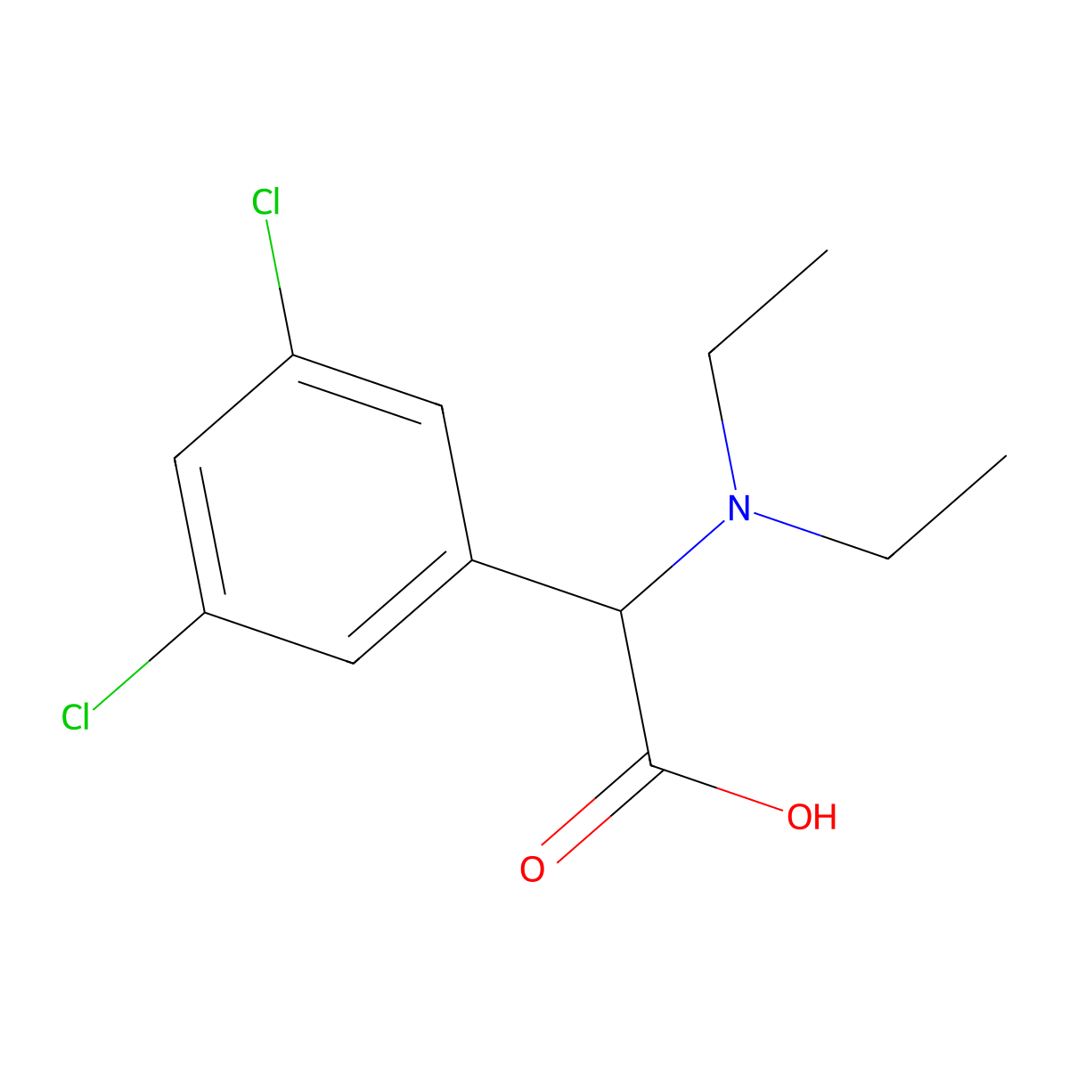 2-(3,5-Dichlorophenyl)-2-(diethylamino)acetic acid molecular structure, CAS 1218081-04-9