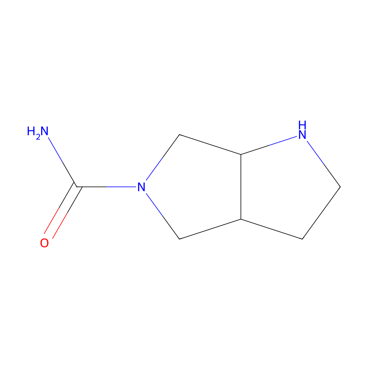 rel-(3aR,6aR)-hexahydropyrrolo[3,4-b]pyrrole-5(1H)-carboxamide molecular structure, CAS 1218082-29-1
