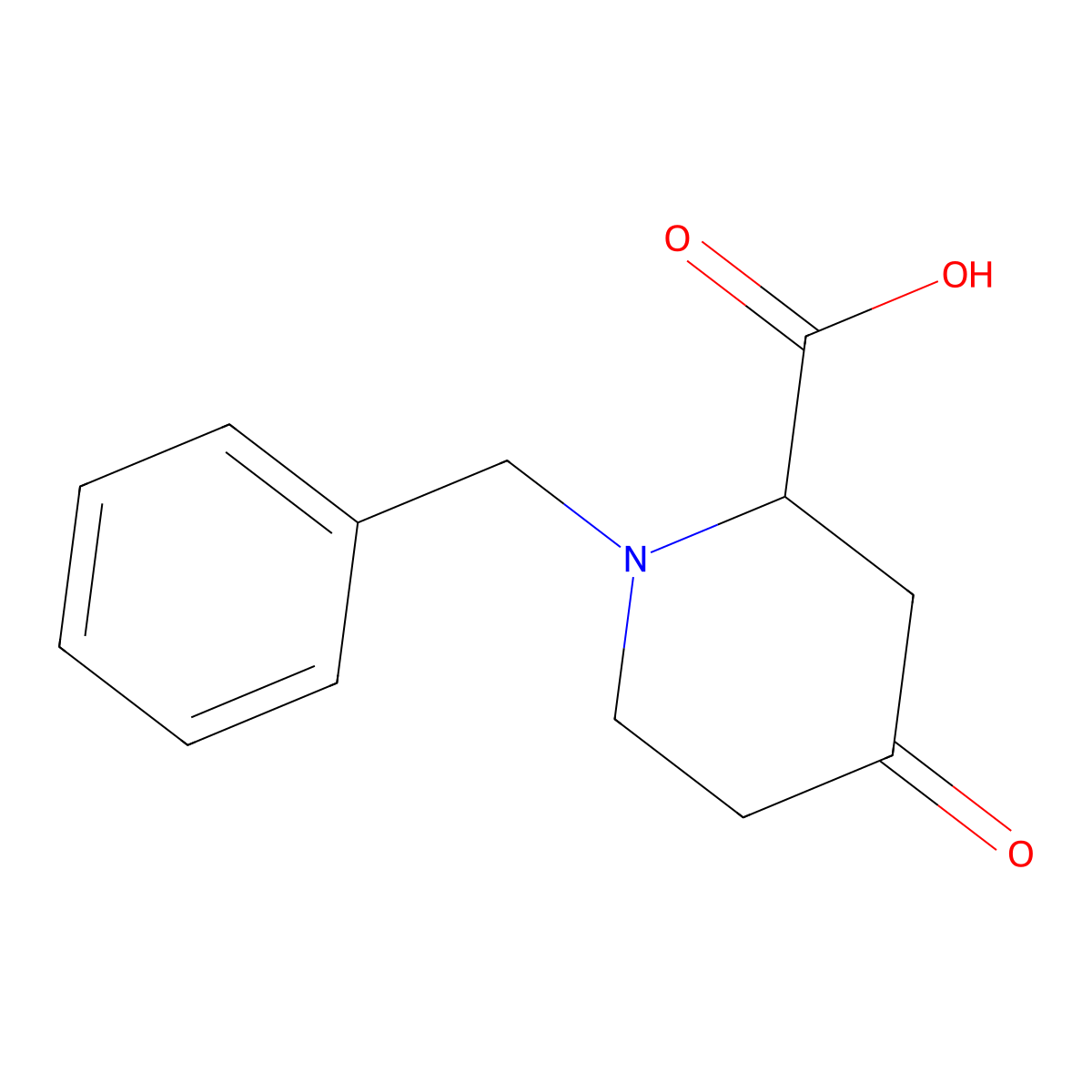 1-Benzyl-4-oxopiperidine-2-carboxylic acid molecular structure, CAS 1218093-72-1