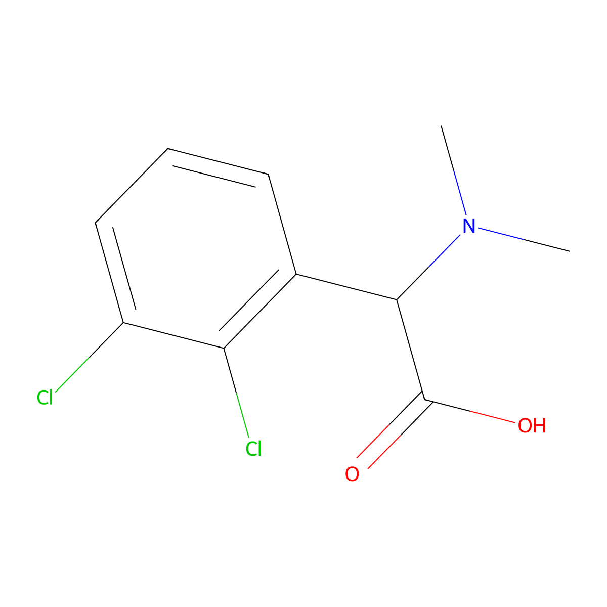 2-(2,3-Dichlorophenyl)-2-(dimethylamino)acetic acid molecular structure, CAS 1218093-98-1