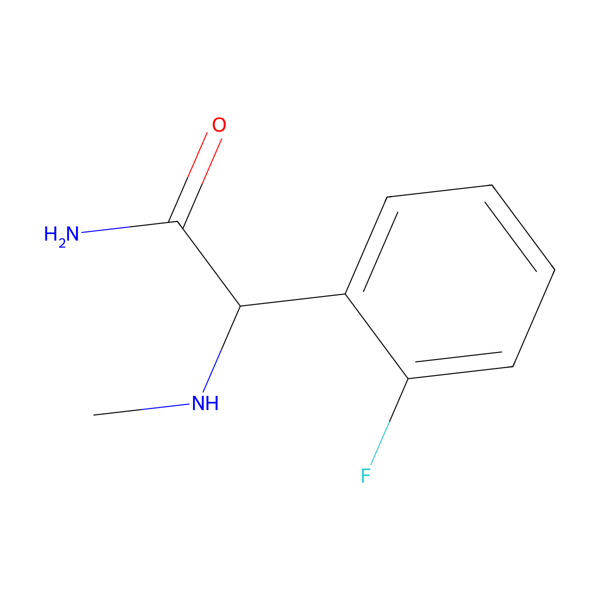 2-(2-Fluorophenyl)-2-(methylamino)acetamide molecular structure, CAS 1218095-38-5