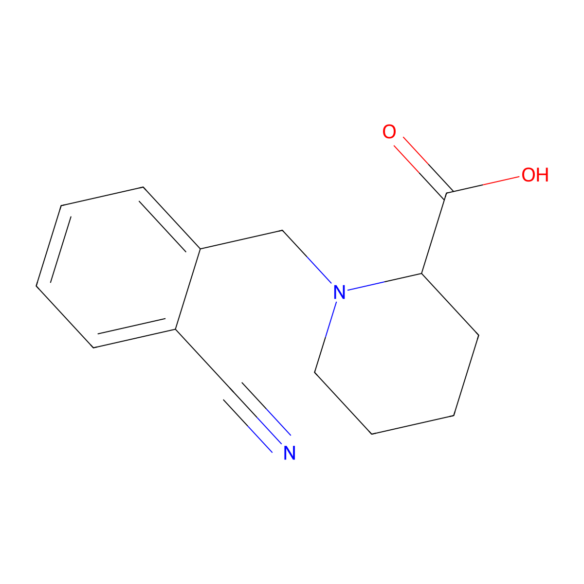 1-(2-Cyanobenzyl)piperidine-2-carboxylic acid molecular structure, CAS 1218096-48-0