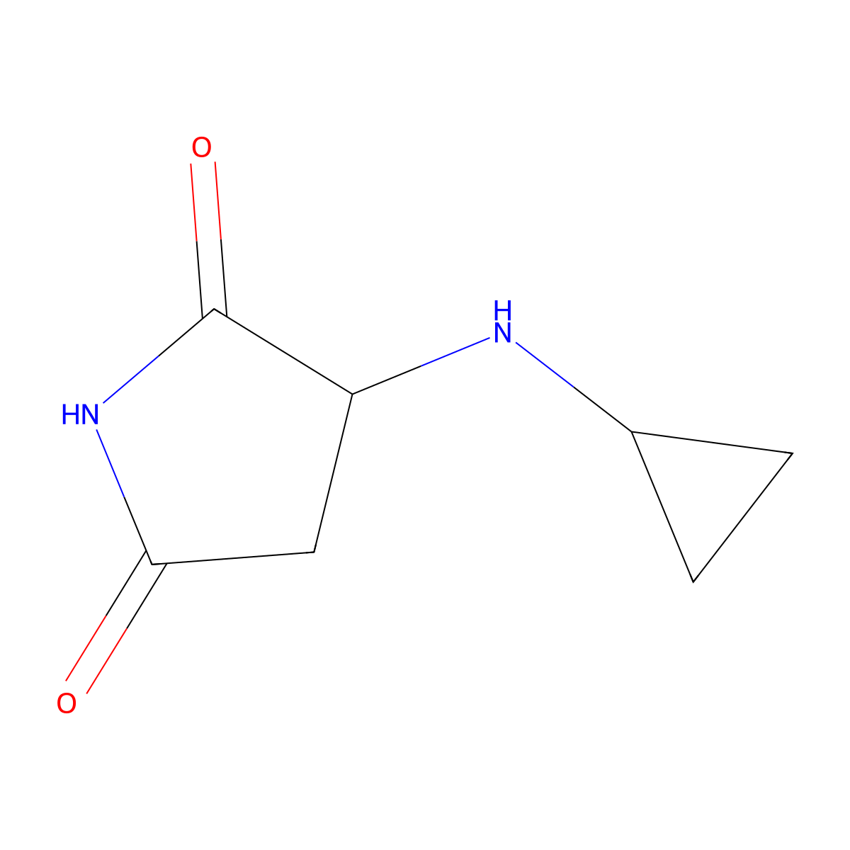 3-(Cyclopropylamino)pyrrolidine-2,5-dione molecular structure, CAS 1218107-98-2