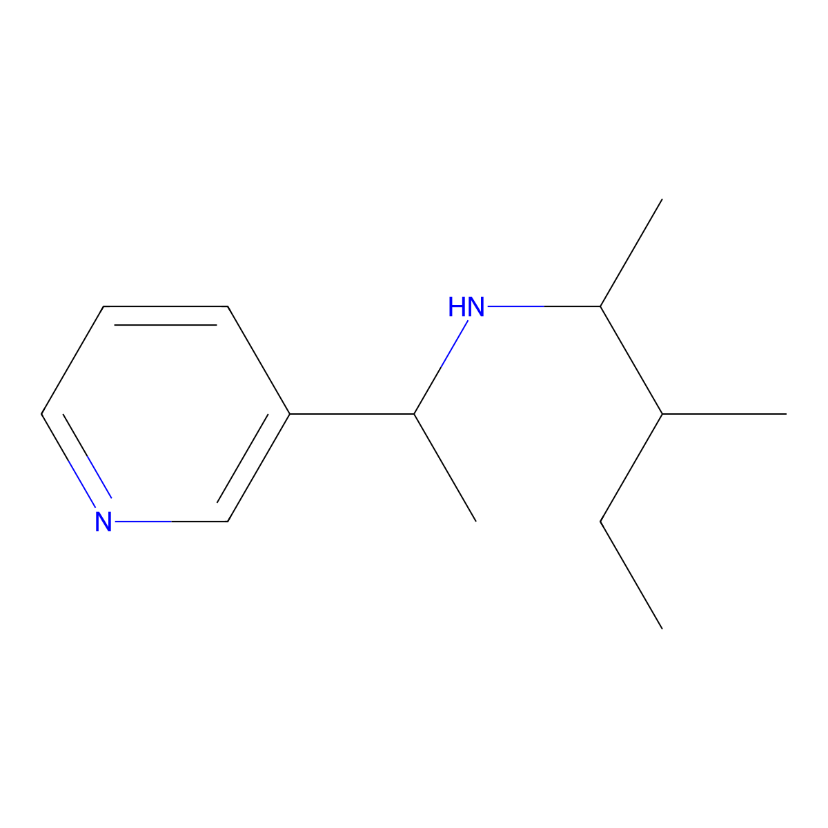 (3-Methylpentan-2-yl)[1-(pyridin-3-yl)ethyl]amine molecular structure, CAS 1218108-68-9