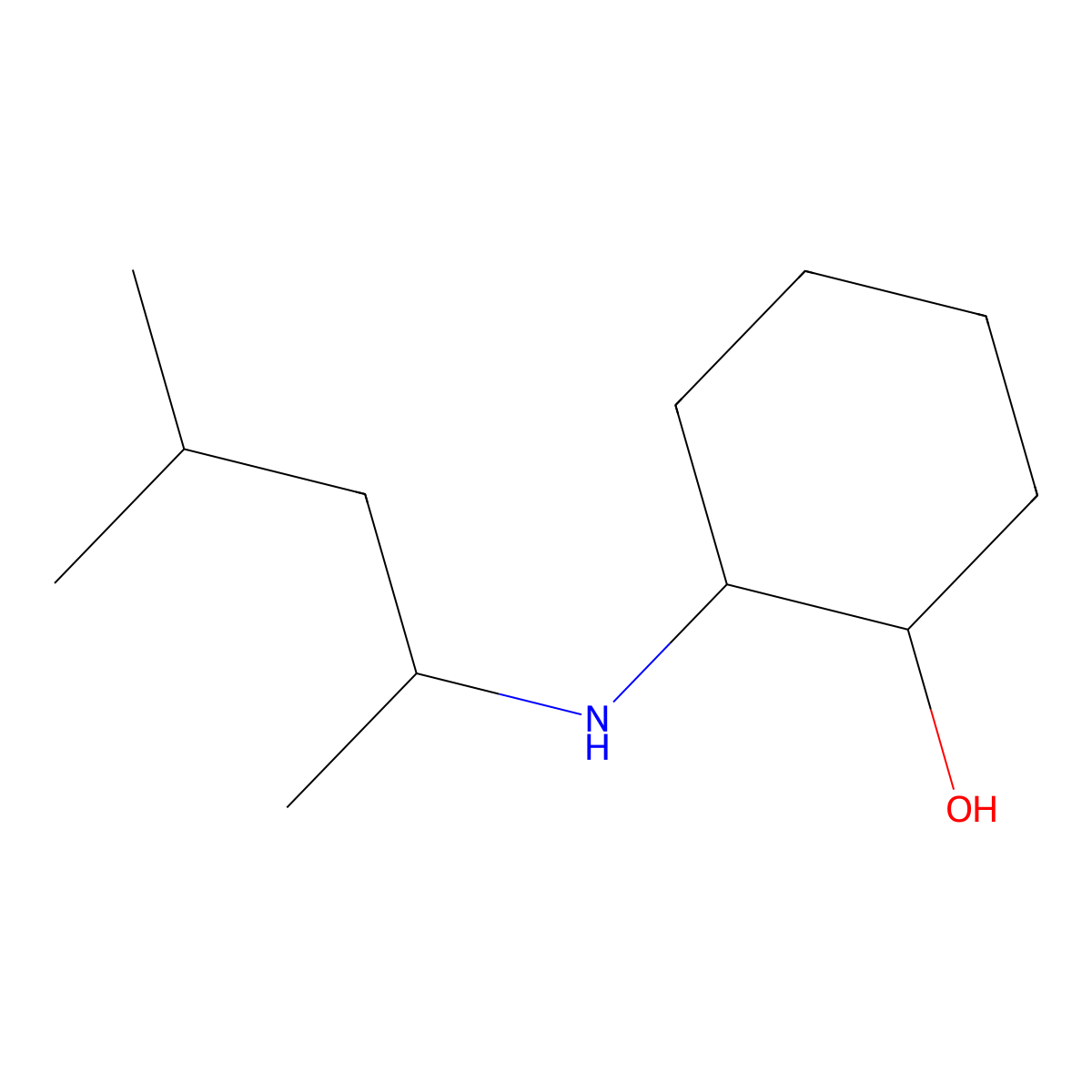 2-[(4-Methylpentan-2-yl)amino]cyclohexan-1-ol molecular structure, CAS 1218115-79-7