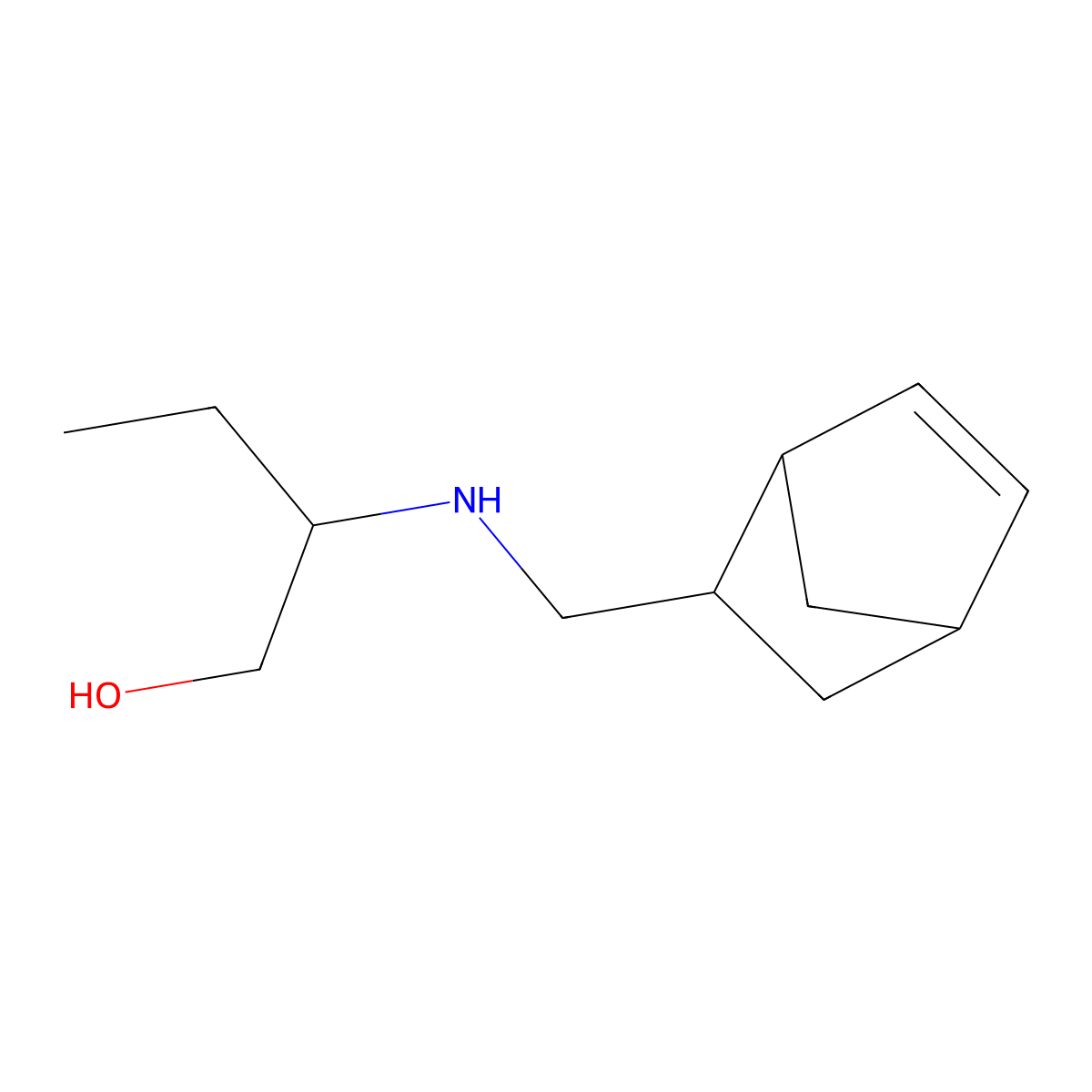 2-({Bicyclo[2.2.1]hept-5-en-2-ylmethyl}amino)butan-1-ol molecular structure, CAS 1218115-80-0