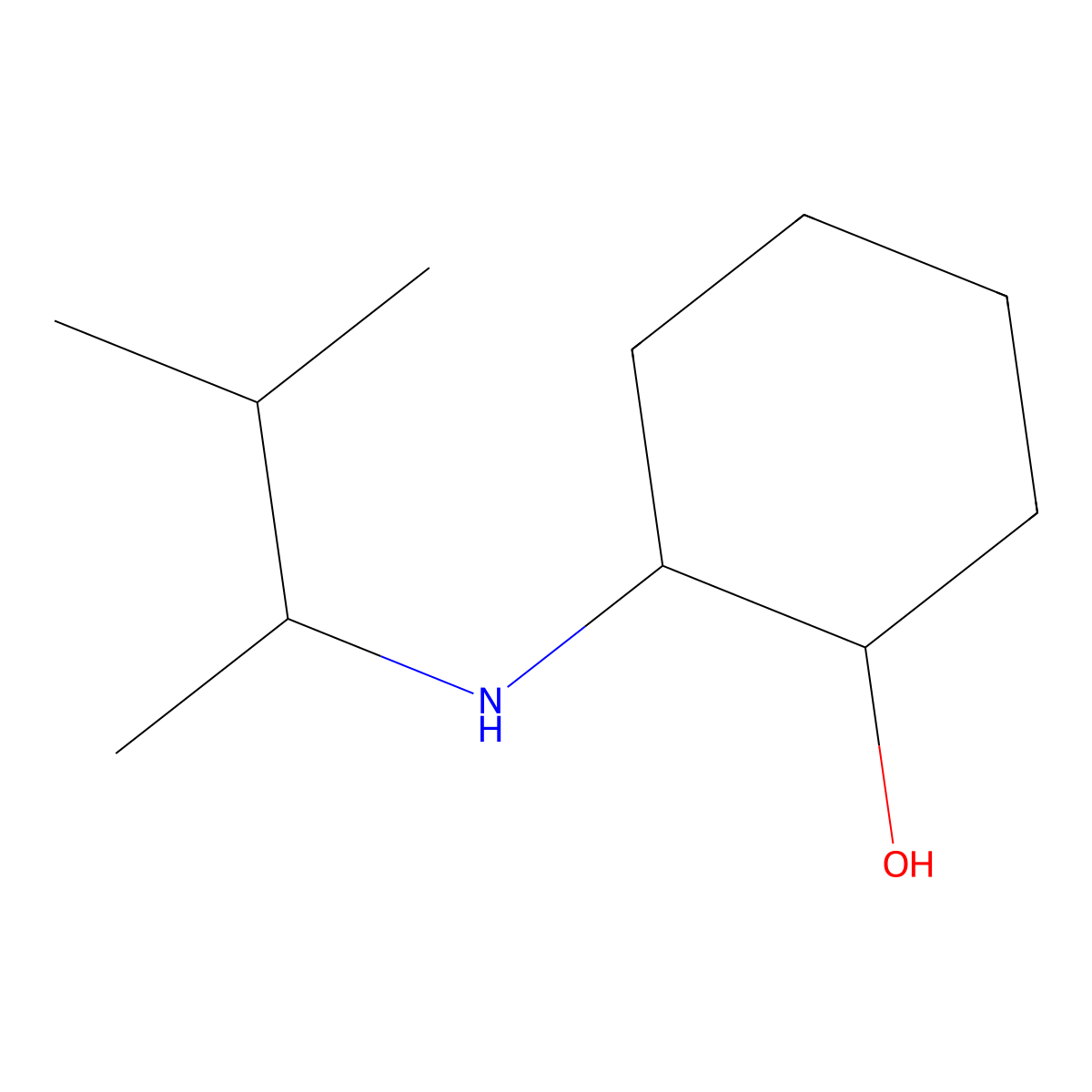 2-[(3-Methylbutan-2-yl)amino]cyclohexan-1-ol molecular structure, CAS 1218118-07-0