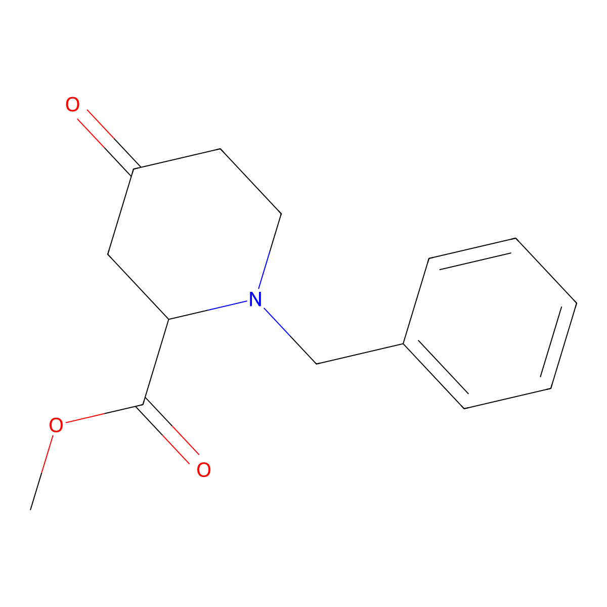 Methyl 1-benzyl-4-oxopiperidine-2-carboxylate molecular structure, CAS 1218123-57-9