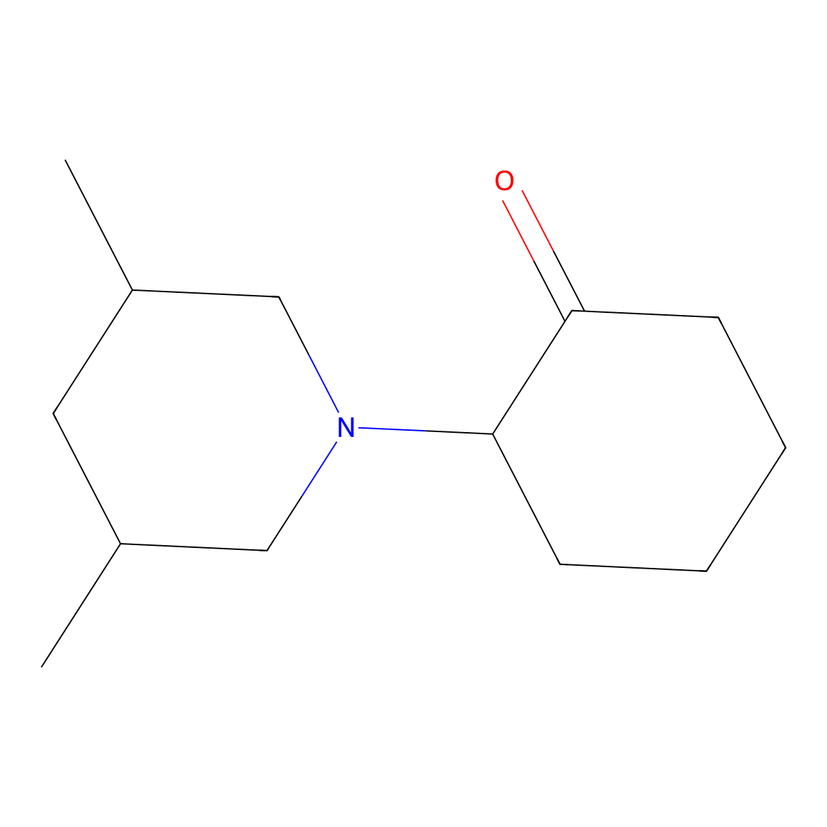 2-(3,5-Dimethylpiperidin-1-yl)cyclohexan-1-one molecular structure, CAS 1218135-13-7