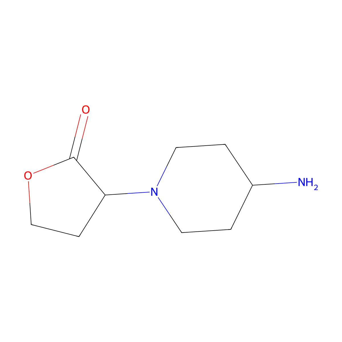 3-(4-Aminopiperidin-1-yl)oxolan-2-one molecular structure, CAS 1218144-44-5