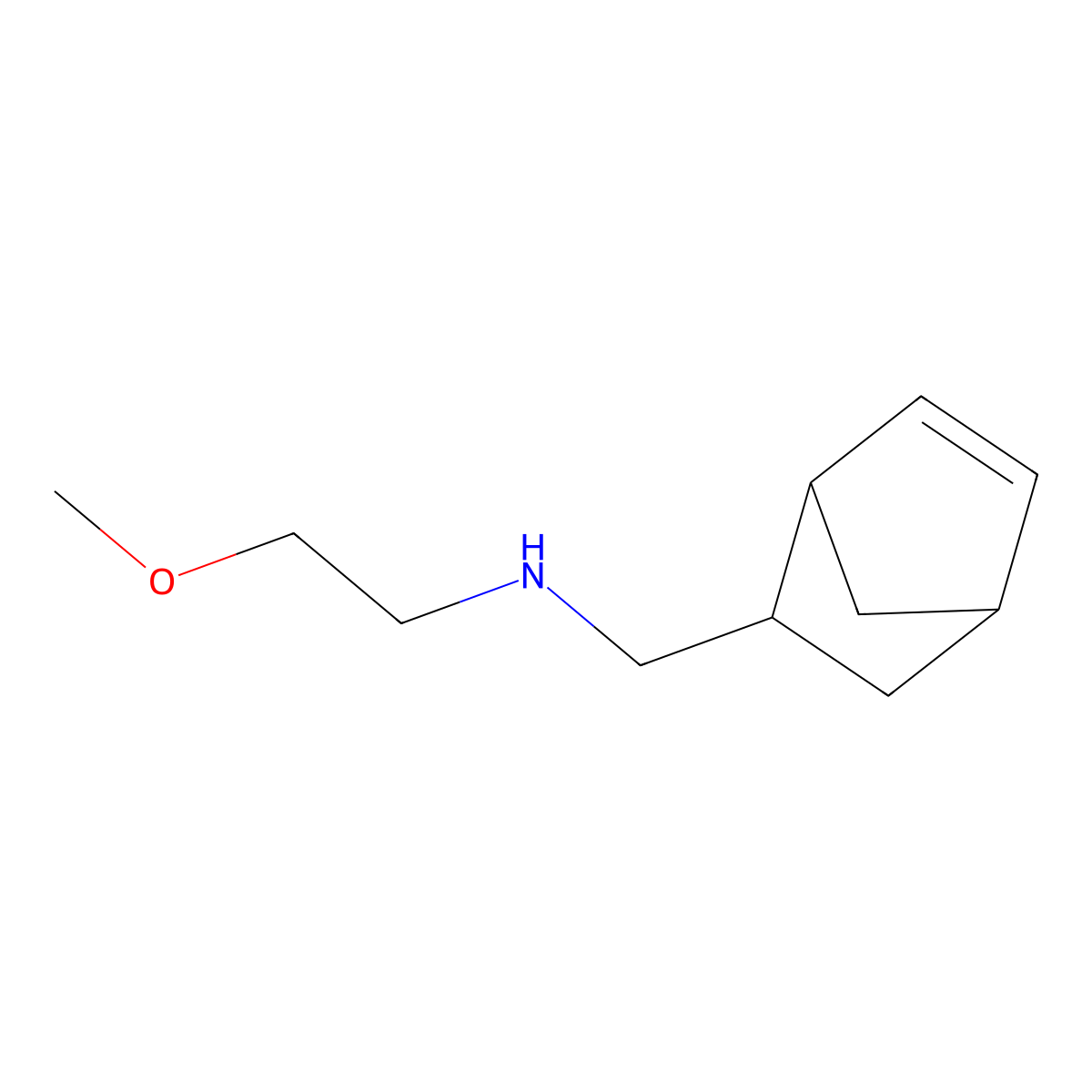 ({Bicyclo[2.2.1]hept-5-en-2-yl}methyl)(2-methoxyethyl)amine molecular structure, CAS 1218145-58-4
