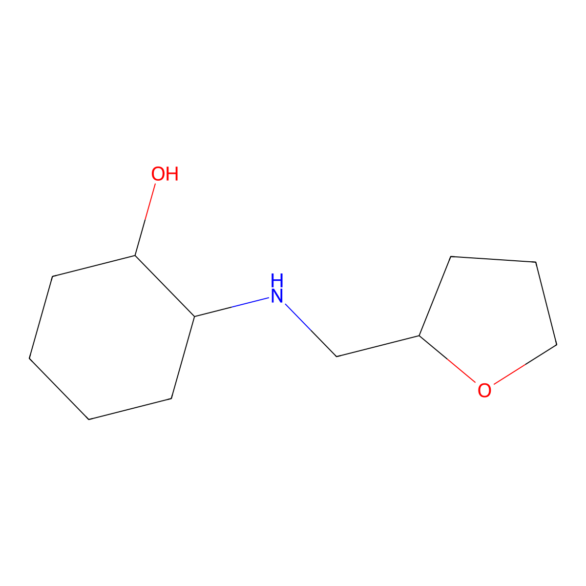 2-{[(Oxolan-2-yl)methyl]amino}cyclohexan-1-ol molecular structure, CAS 1218146-67-8