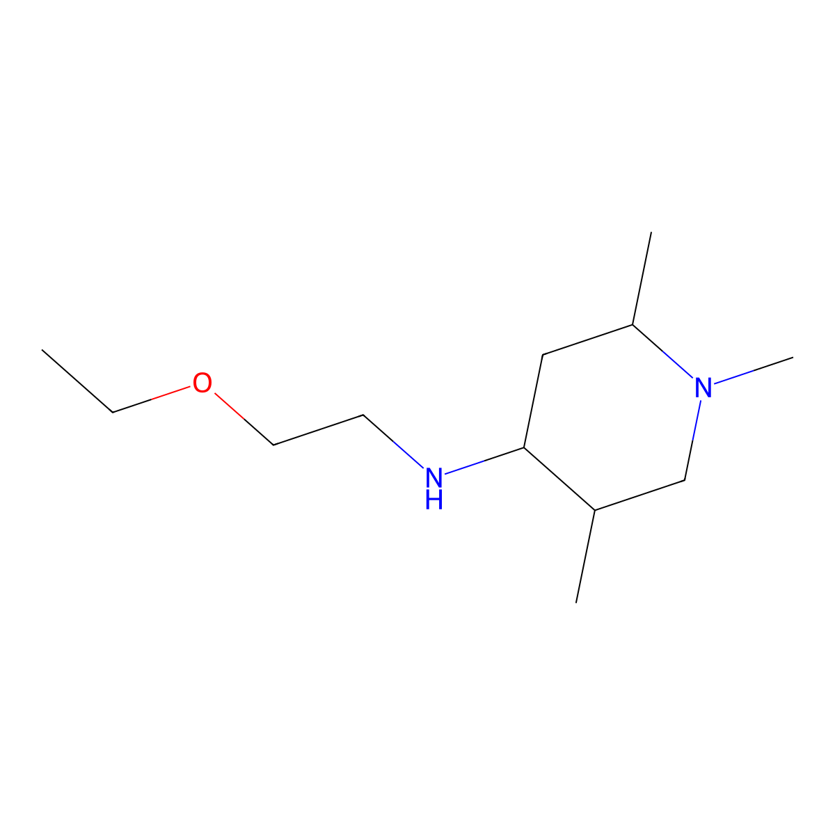 N-(2-ethoxyethyl)-1,2,5-trimethylpiperidin-4-amine molecular structure, CAS 1218148-50-5