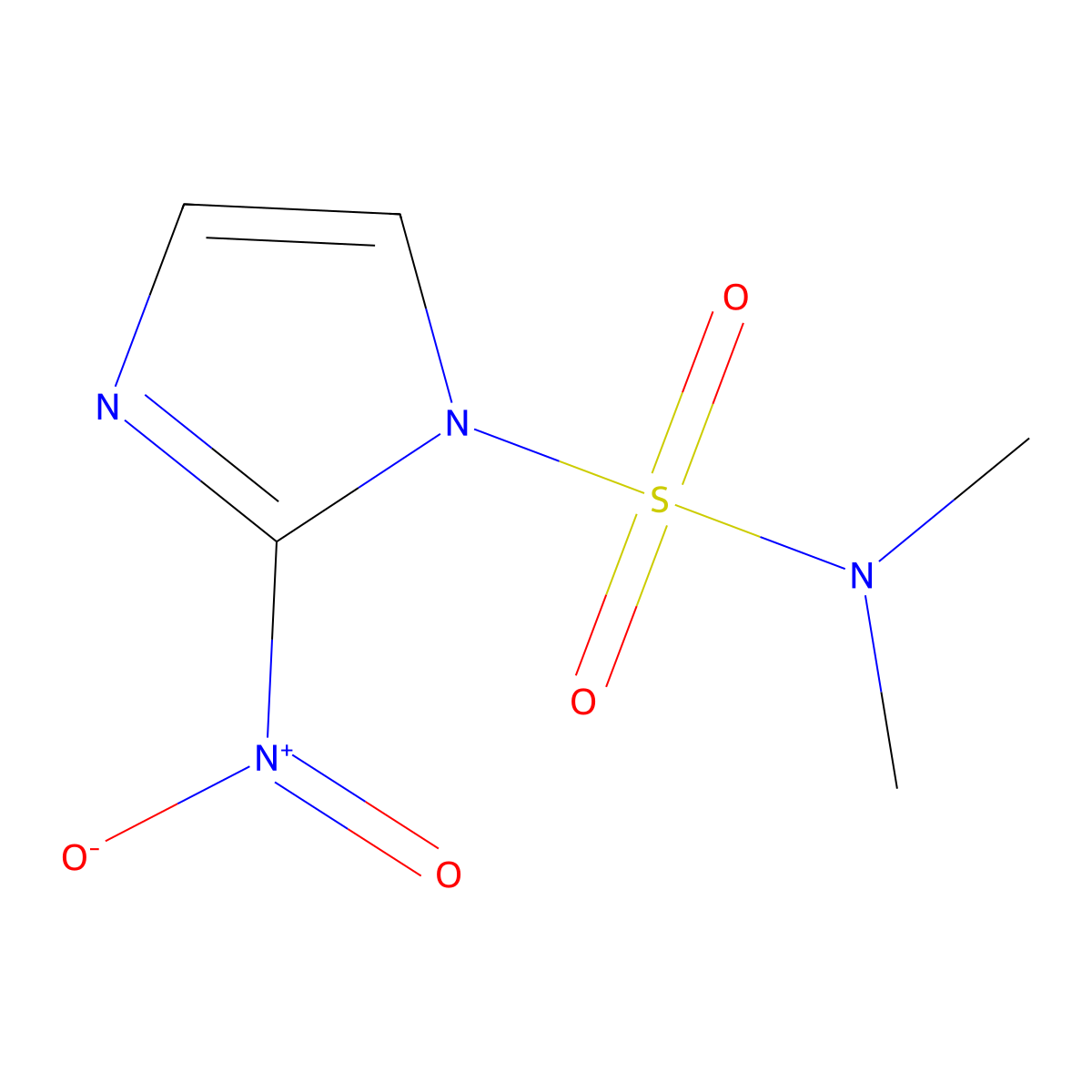 N,N-Dimethyl-2-nitro-1H-imidazole-1-sulfonamide molecular structure, CAS 121816-80-6