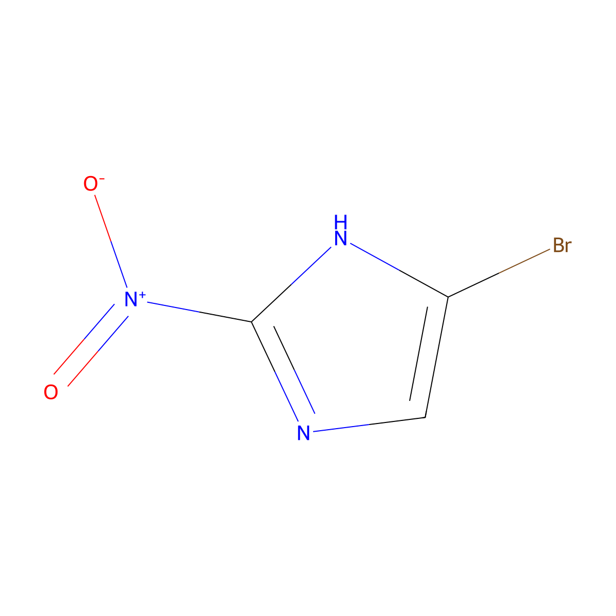 4-Bromo-2-nitro-1H-imidazole molecular structure, CAS 121816-84-0
