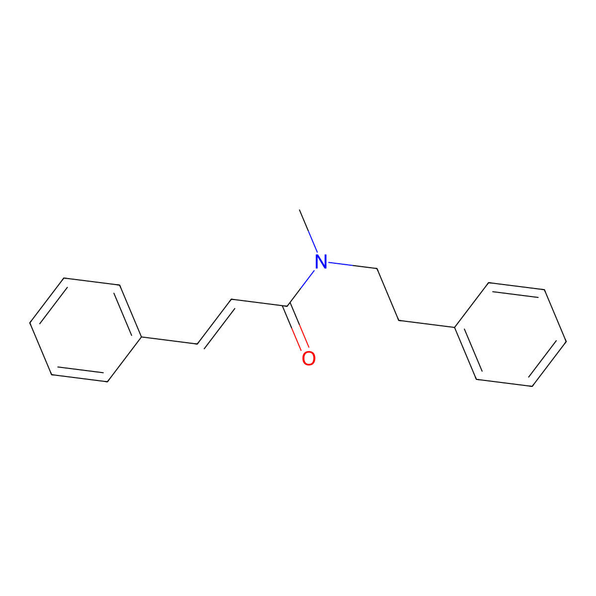 (2E)-N-Methyl-3-phenyl-N-(2-phenylethyl)-2-propenamide molecular structure, CAS 121817-38-7