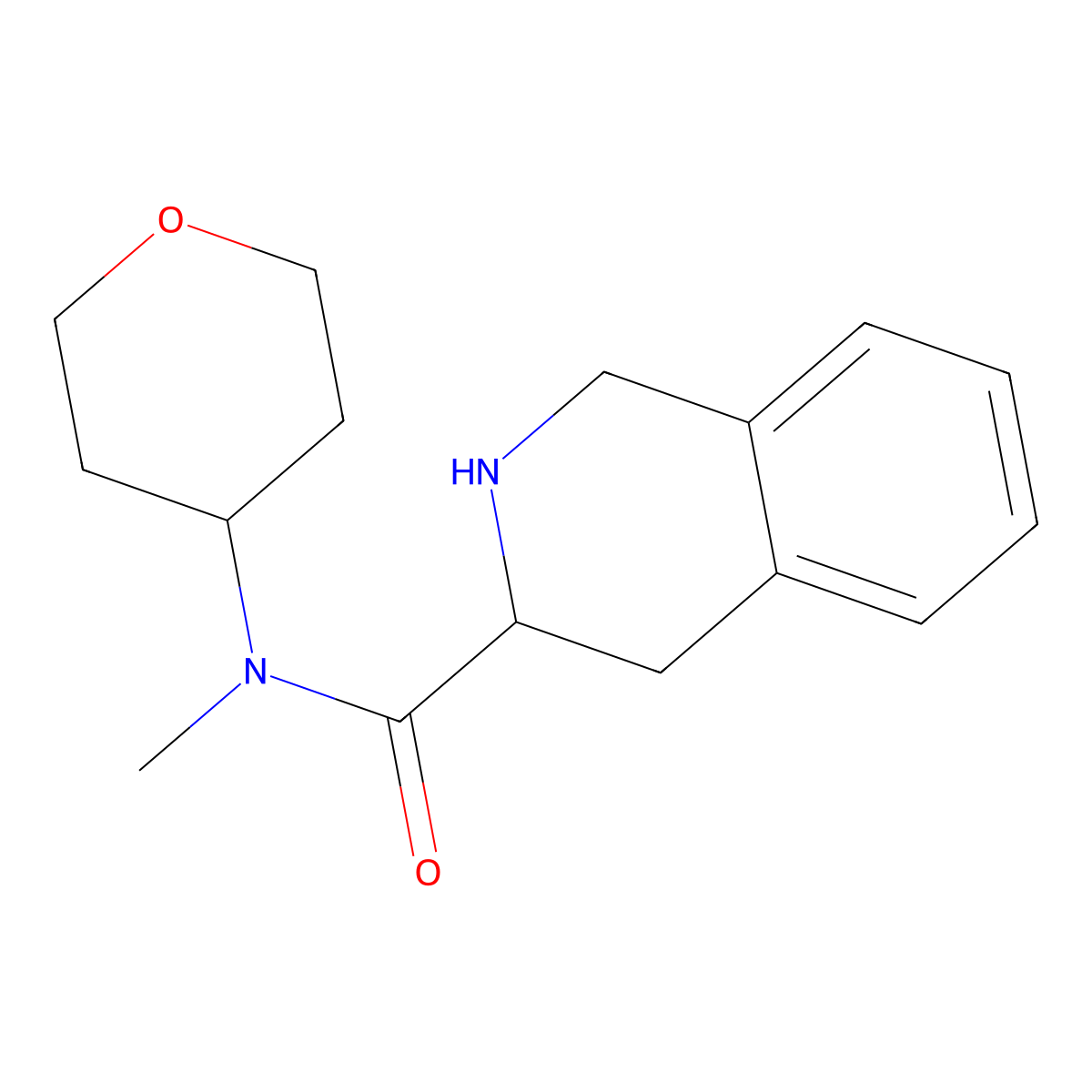N-methyl-N-(oxan-4-yl)-1,2,3,4-tetrahydroisoquinoline-3-carboxamide molecular structure, CAS 1218182-57-0