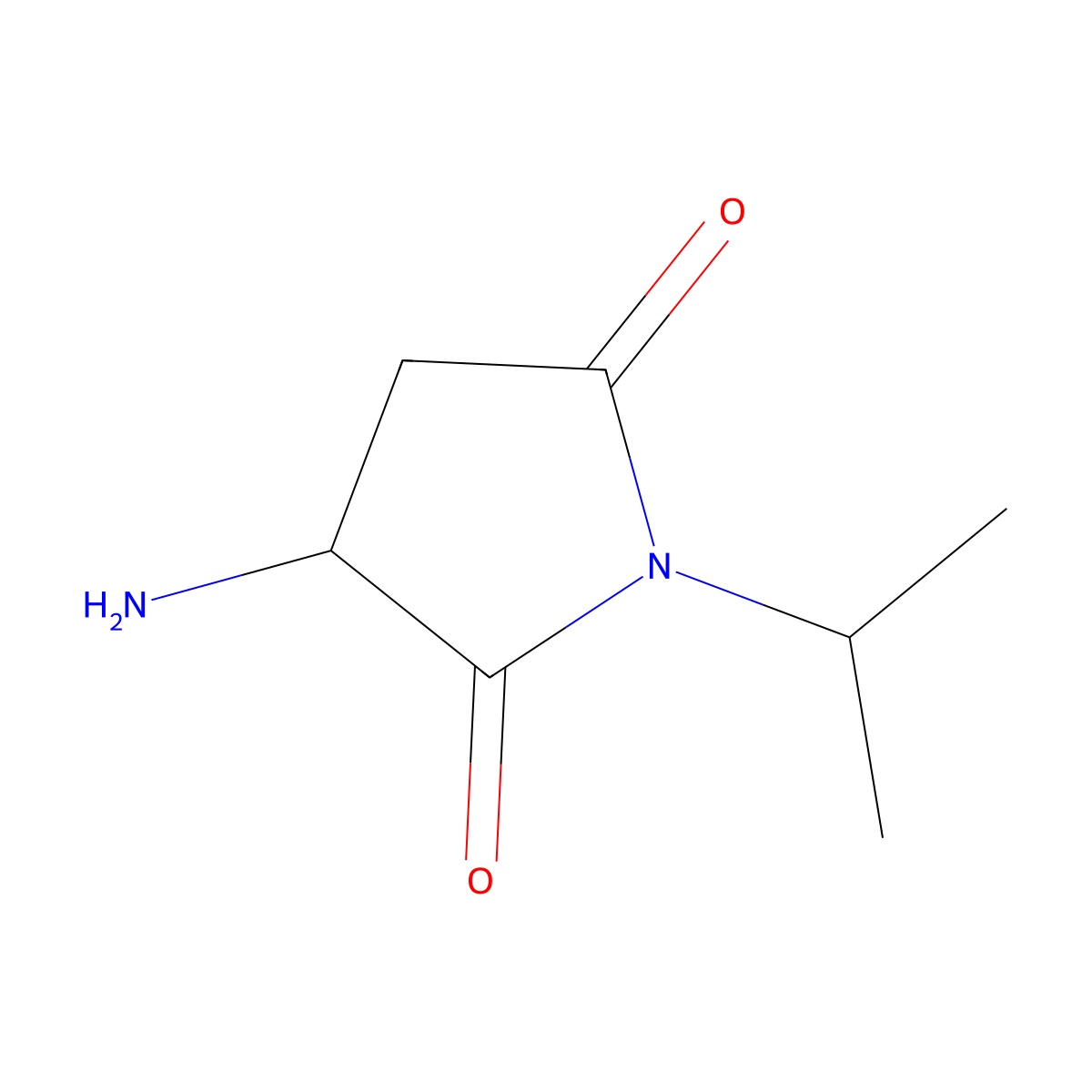 3-Amino-1-(propan-2-yl)pyrrolidine-2,5-dione molecular structure, CAS 1218187-13-3