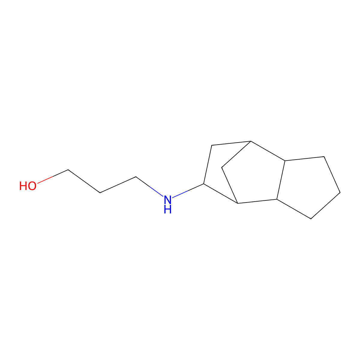 3-((Octahydro-1h-4,7-methanoinden-5-yl)amino)propan-1-ol molecular structure, CAS 1218188-16-9
