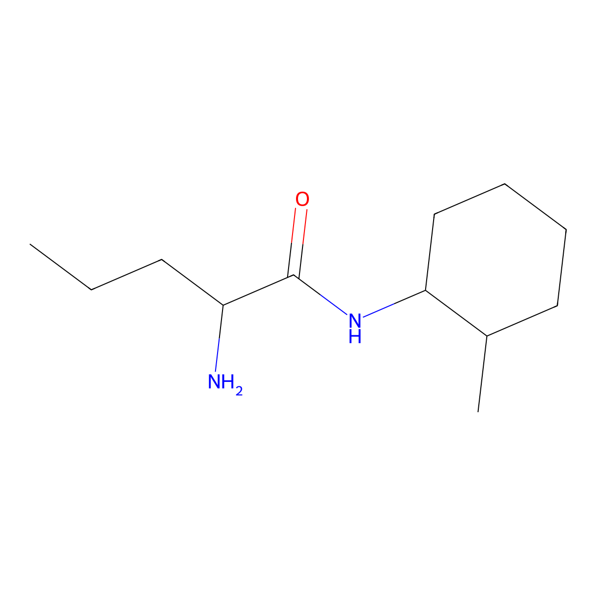 2-amino-N-(2-methylcyclohexyl)pentanamide molecular structure, CAS 1218191-38-8
