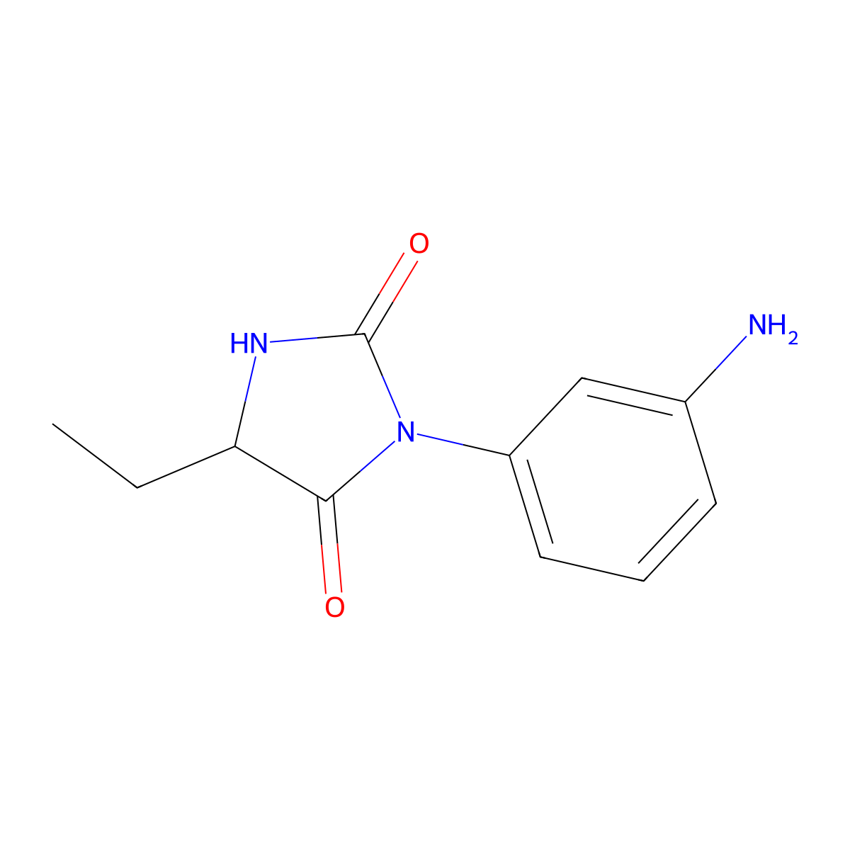 3-(3-Aminophenyl)-5-ethylimidazolidine-2,4-dione molecular structure, CAS 1218200-51-1