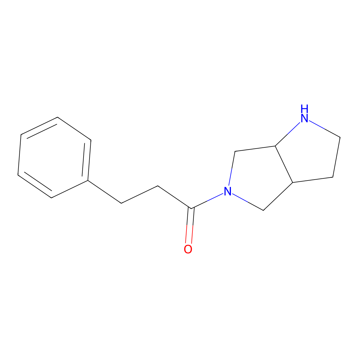 1-(cis-Hexahydropyrrolo[3,4-b]pyrrol-5(1H)-yl)-3-phenylpropan-1-one molecular structure, CAS 1218204-55-7