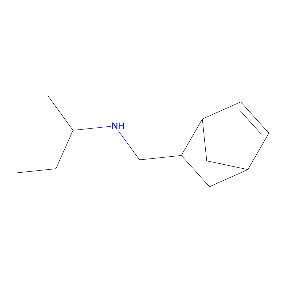 ({Bicyclo[2.2.1]hept-5-en-2-yl}methyl)(butan-2-yl)amine molecular structure, CAS 1218222-25-3