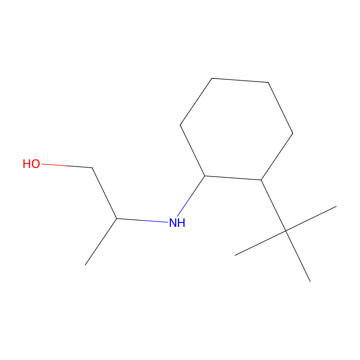 2-[(2-Tert-butylcyclohexyl)amino]propan-1-ol molecular structure, CAS 1218223-64-3