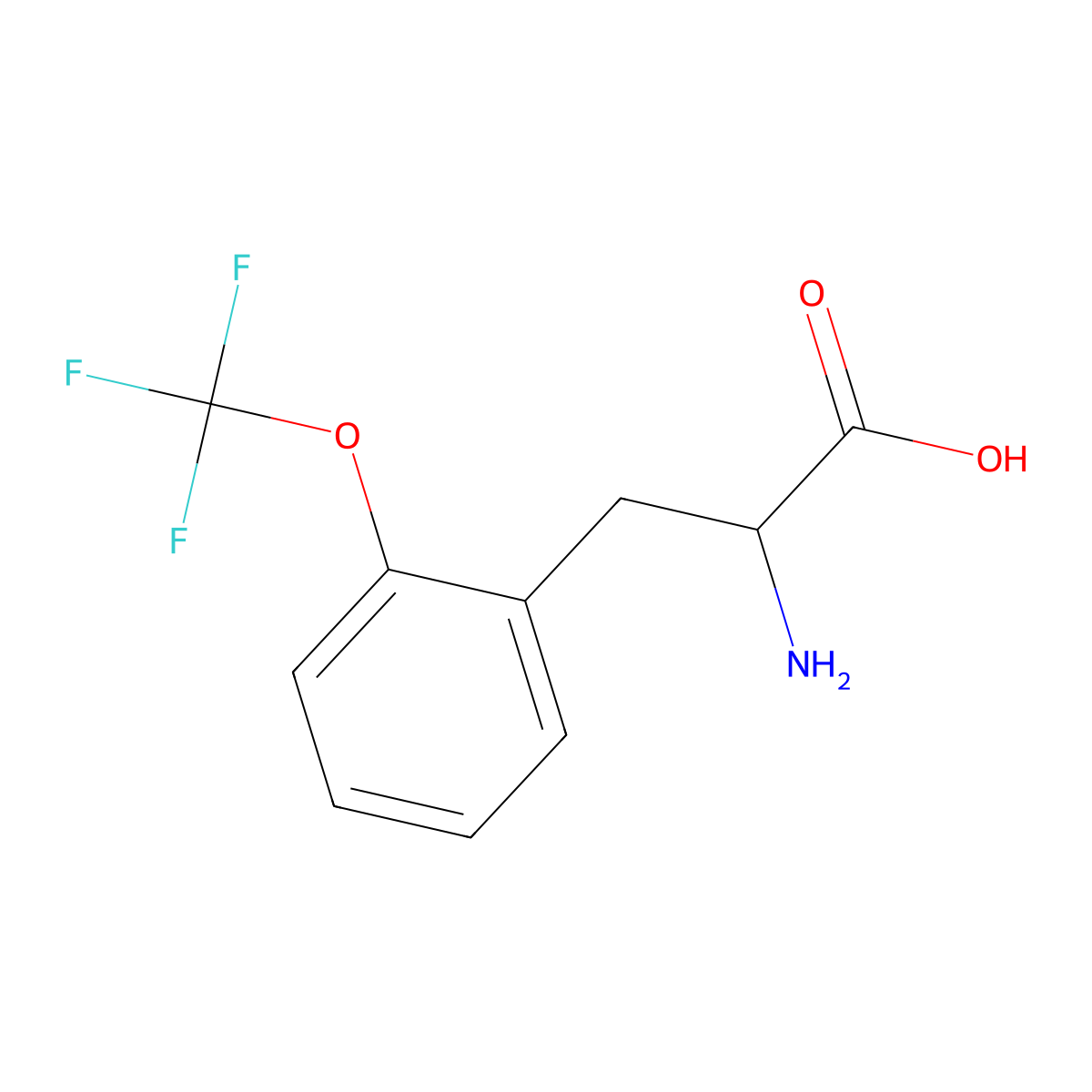 2-(Trifluoromethoxy)-DL-phenylalanine molecular structure, CAS 1218228-20-6
