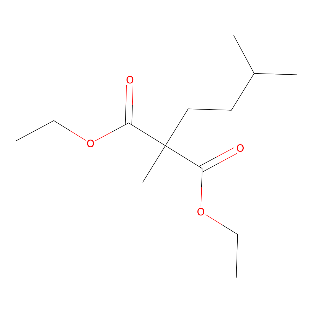 Diethyl 2-Isopentyl-2-methylmalonate molecular structure, CAS 121823-85-6