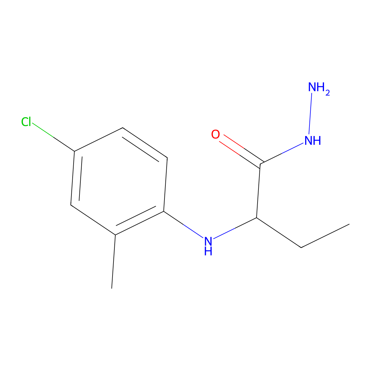 2-[(4-Chloro-2-methylphenyl)amino]butanohydrazide molecular structure, CAS 1218231-06-1