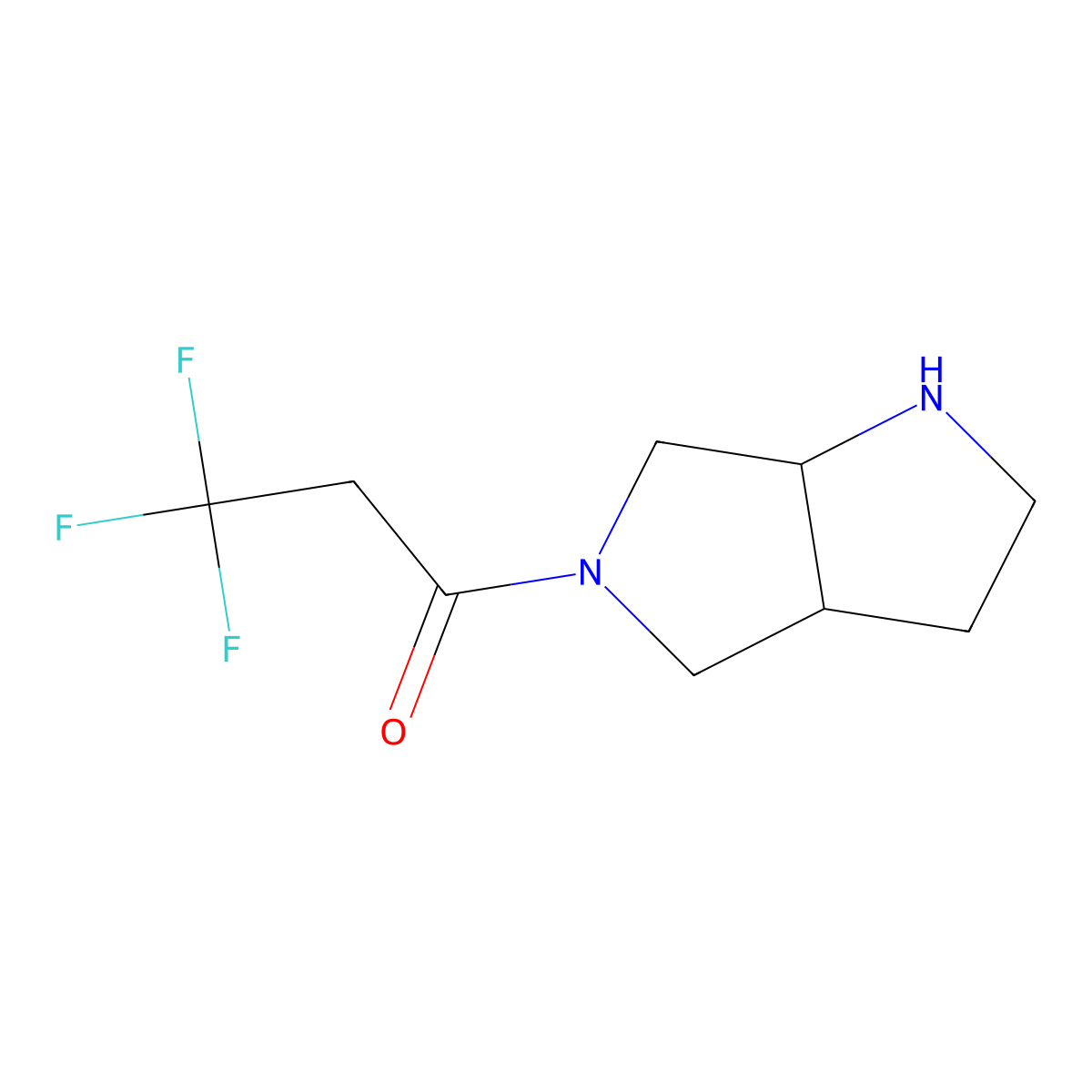3,3,3-Trifluoro-1-(cis-hexahydropyrrolo[3,4-b]pyrrol-5(1H)-yl)propan-1-one molecular structure, CAS 1218231-09-4