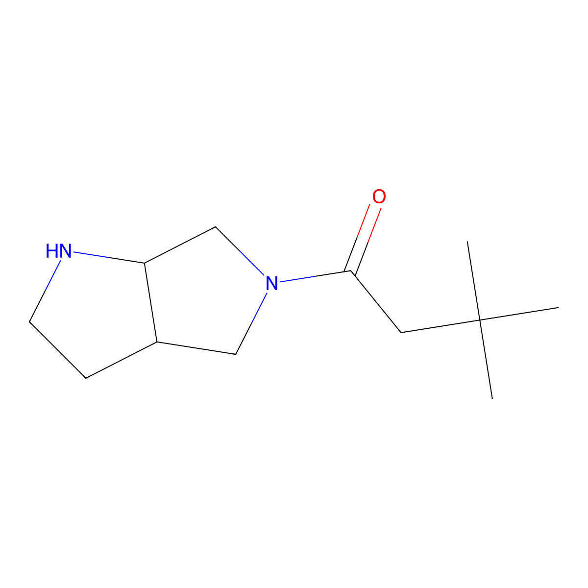 1-(cis-Hexahydropyrrolo[3,4-b]pyrrol-5(1H)-yl)-3,3-dimethylbutan-1-one molecular structure, CAS 1218241-17-8