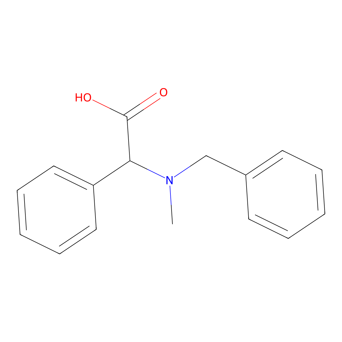 2-(Benzyl(methyl)amino)-2-phenylacetic acid molecular structure, CAS 1218244-12-2