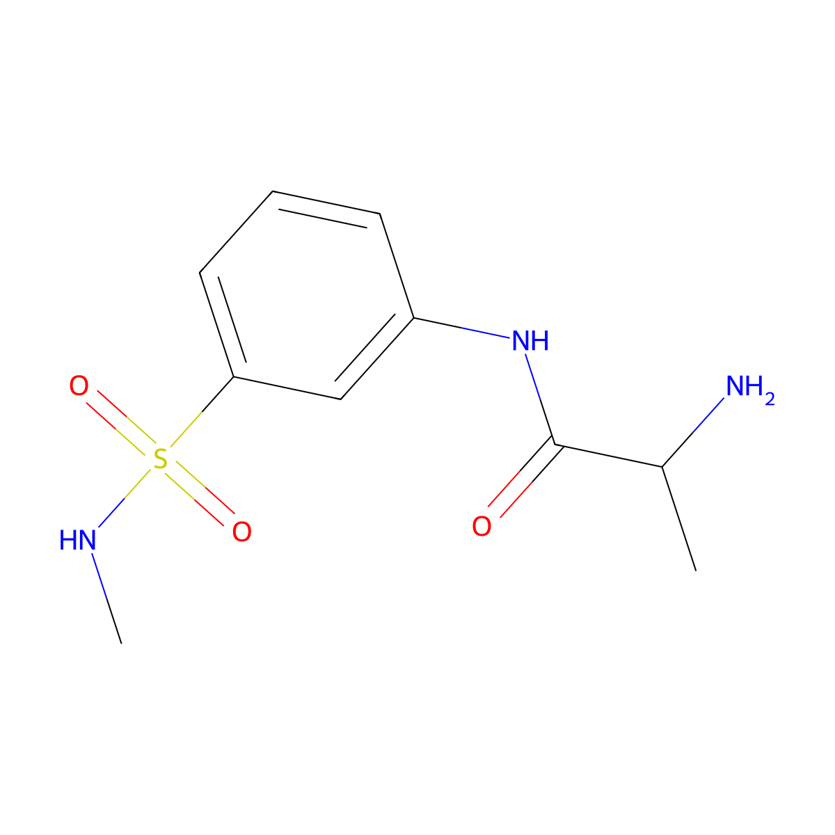 2-amino-N-[3-(methylsulfamoyl)phenyl]propanamide molecular structure, CAS 1218253-18-9
