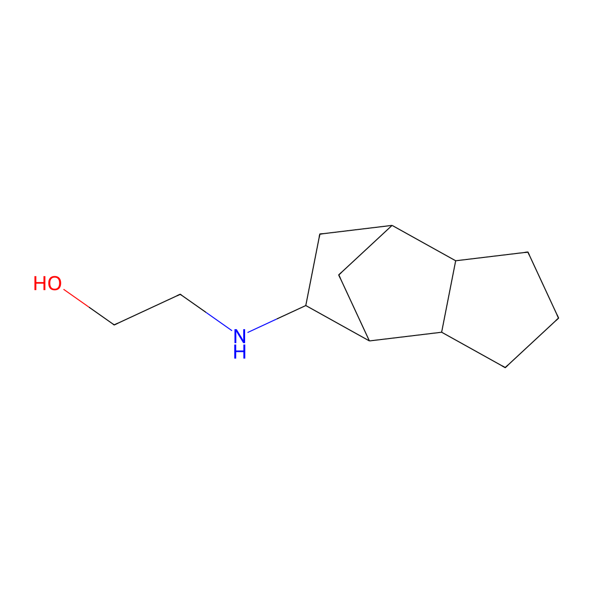2-((Octahydro-1h-4,7-methanoinden-5-yl)amino)ethan-1-ol molecular structure, CAS 1218255-61-8