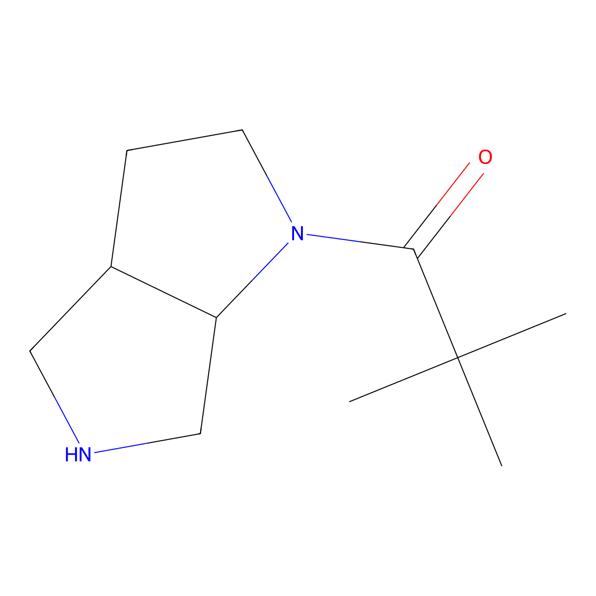 1-(cis-Hexahydropyrrolo[3,4-b]pyrrol-1(2H)-yl)-2,2-dimethylpropan-1-one molecular structure, CAS 1218256-03-1